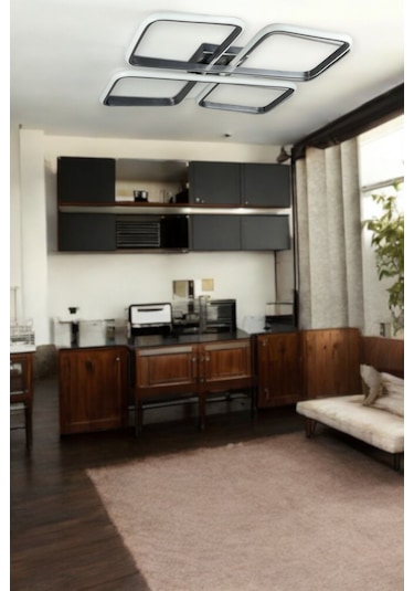 Specula Gri Renk Beyaz Ledli - Mutfak - Salon Led Avize Gri