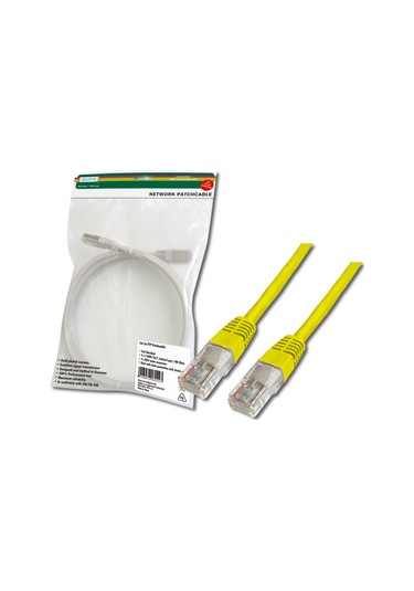 Digitus Patch Kablo, Utp, Cat. 5e, 5 Metre, Awg 26/7, Sarı Renk, 3p Sertifikalı Tdrtr