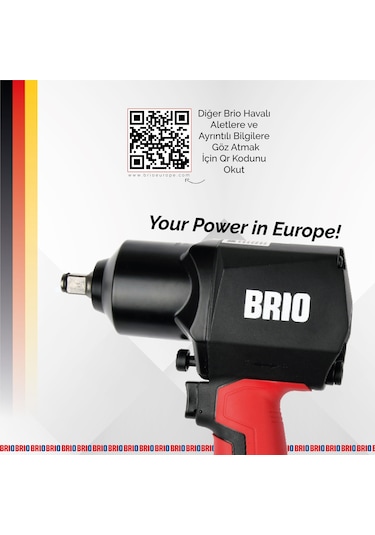 Brio Havalı Somun Sökme 1/2 1950 Nm çift Çekiç 2.16 Kg