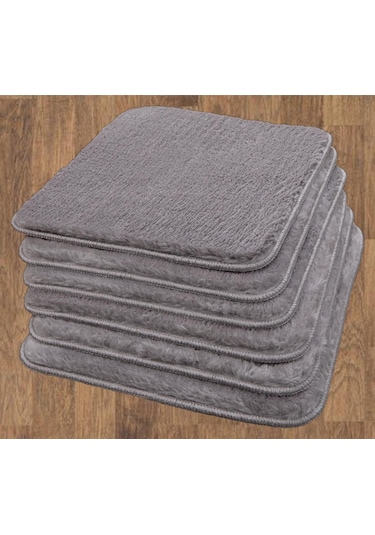My Evilla Sandalye Minderi 6'Lı 40X40 Açık Gri