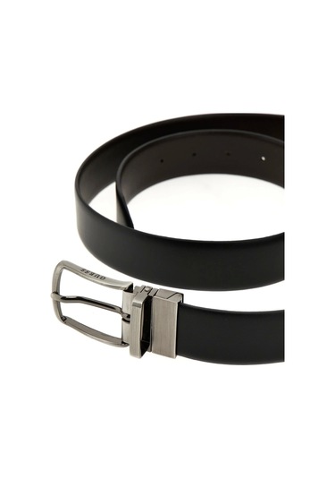 Guess Erkek Siyah/kahverengi Algarve Çift Yönlü Deri Kemer Siyah/kahverengi