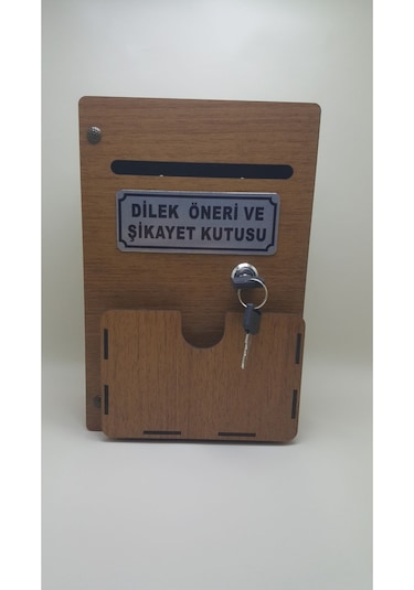 Cepli Ahşap Dilek Öneri Şikayet Kutusu Yazılı