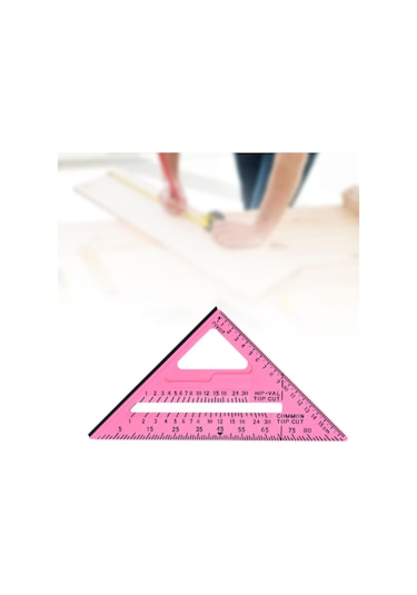 Suntek Tadilat Projeleri Için Marangozluk Üçgen Cetveli Pembe