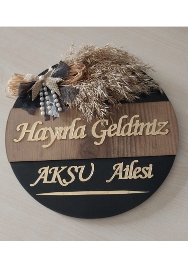 Kişiye Özel Hoşgeldiniz Yazılı Aynalı Pleksi Dekoratif Dış Kapı S Çok Renkli