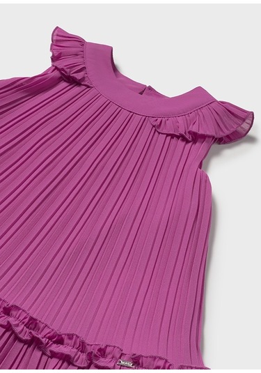 Mayoral 1915 Kız Çocuk Mürdüm Pileli Elbise MÜRDÜM