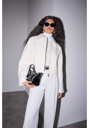 Defacto Regular Fit Polo Yaka Kaşe Mont E8630ax25auer128 Ekru