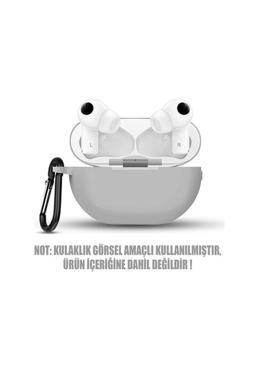 Microsonic Huawei Freebuds Pro Mat Silikon Kılıf Gri