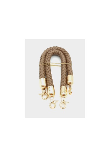 Angel Çanta Aksesuar Vizon Kısa Örme Çanta Sapı Light Gold Metal