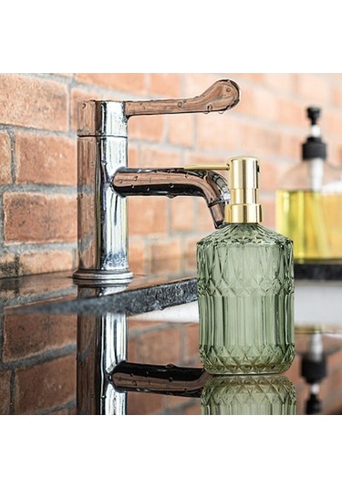 Pazly Yeşil Suntek Şişeler Sabunluk Mutfak Losyon Için Ev Cam Boş Ok Yeşil