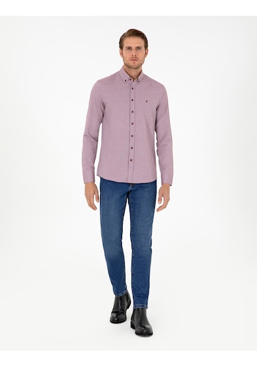 Pierre Cardin Erkek Bordo Gömlek Desenli 50297998-vr014 Bordo