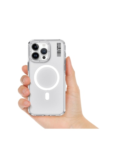 İphone 15 Uyumlu Kılıf Magsafe Şarj Özellikli Şeffaf Youngkit Crystal Shield Serisi Kapak Şeffaf