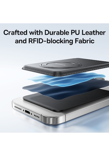 Baseus Magpro 3 Manyetik Standlı Cüzdan, Siyah Cüzdan