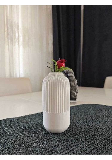 İskandinav Tarz Vazo Beyaz