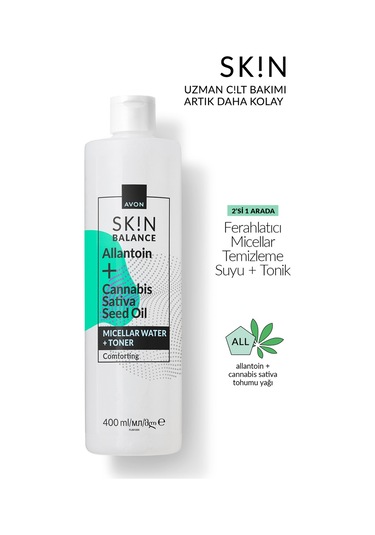 Avon Skin Ferahlatıcı Micellar Temizleme Suyu + Tonik 400 ML