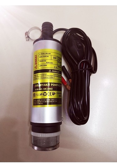 24 Volt Mini Küçük Mazot Aktarma Pompası Sıvı Transfer Pompası Da