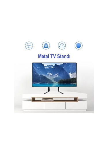 Techtic Tv Stand Masaüstü Stand 32-75inç Sabit Tv Yükseltme Lcd