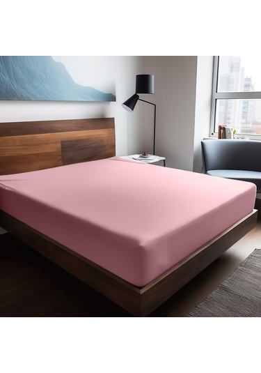 Soley Mix & Match Plain %100 Pamuklu Ranforce 100 X 200 Tek Kişilik Çarşaf Pembe