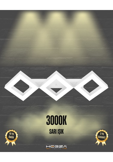 Amigo Beyaz Kasa, Sarı Işık Modern Plafonyer Led Avize Beyaz