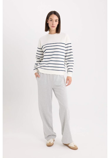 DeFacto Straight Fit Cepli Esnek Belli Eşofman Altı E6350AX25SPGR93