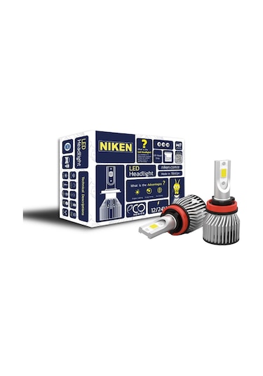 Niken H16 Led Xenon Far Ampulü Seti Niken Eco 8000lm