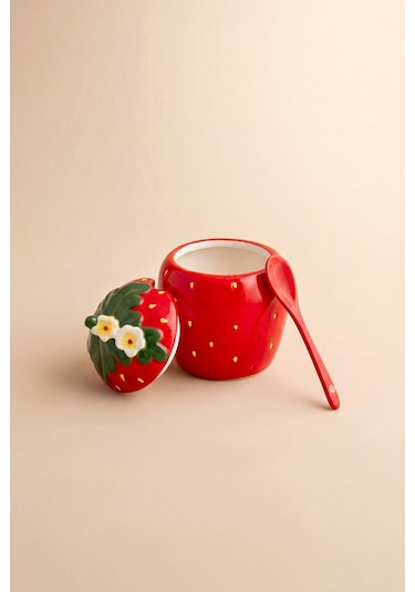 Karaca Strawberry Şekerlik 350 Ml Kırmızı