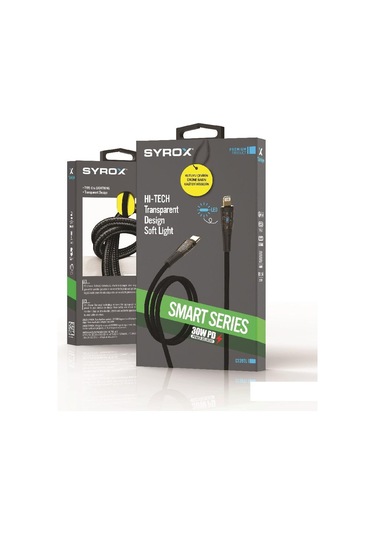 Syrox C134at Metal Ledli 2.4a Type-c Şarj & Data Kablosu