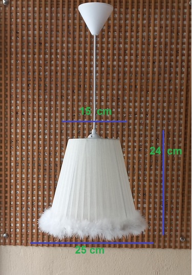 N-47 Krem Organze Yatak Odası Çocuk Ve Bebek Odası Avize Pembe Krem