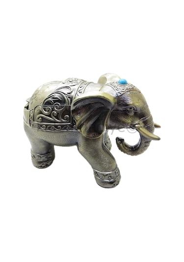 Swarovski Taşlı Fil Masaüstü Küllük - Gizli Hazneli Masaüstü Hedi