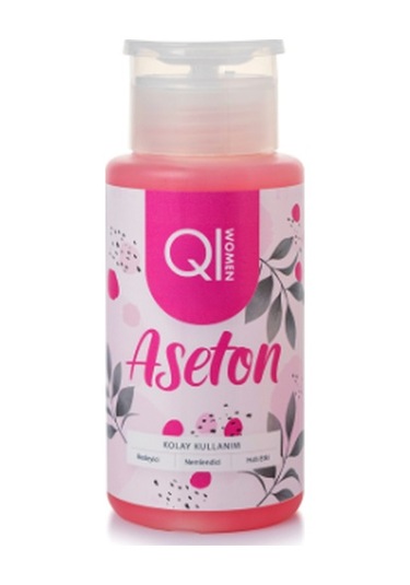 Qiwomen Besleyici Oje Çıkarıcı Pompalı Aseton 200 ML