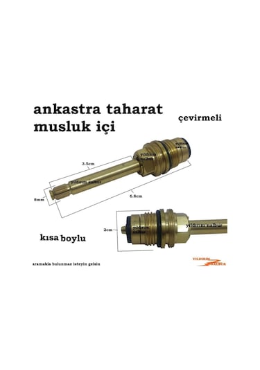 Yıldırım Ankastre Taharat Musluğu Içi Çevirmeli Taharet Musluk Içi Küçük Kısa Boy Salmastra