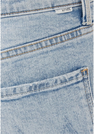 Mother Denim Şık Ve Rahat Zipli Bilek Boy Kot Pantolon Işık Mavi