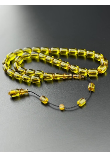 Kuru Zımpara El İşçilikli Ateş Kehribar Tesbih Hcz-model Gvfrtt Yeşil