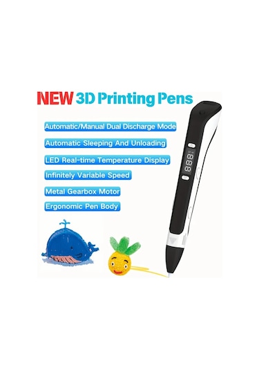 Xuweiwei Pembe 3d Yazıcı Çizim Kalemi Seti 3x3m Dıy Çizim Baskı Aleti 9m Pla Dolumlar Parmak Koruyucu Eskiz Defteri Lcd Ekranlı El Sanatları Aleti