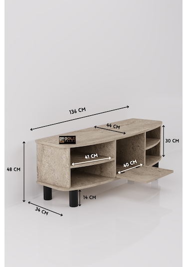 Tv Sehpası 136 Cm Kapaklı Raflı Çok Amaçlı Televizyon Ünitesi Salon Oturma Odası Vienna 5014 Atlantk Ekru Tv Sehpası 136 Cm Kapaklı Raflı Çok Amaçlı Televizyon Ünitesi Salon Oturma Odası Vienna 5014 Atlantk Ekru