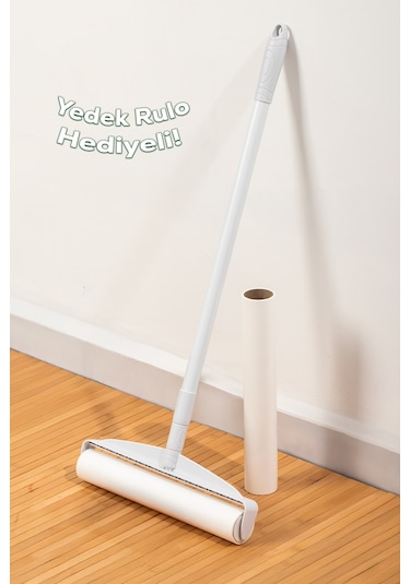 Porsima 3109 Teleskopik Uzun Saplı Yedek Başlıklı Tüy Alma Rulosu Tüy Toz Alıcı Rulo 60 Yaprak Diğer