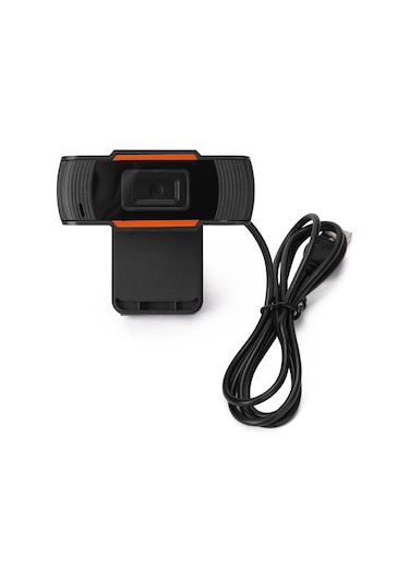 Ranyeek Otomatik Odaklı 720p Hd Usb Web Kamerası, Mikrofonlu, 30 Derece Dönebilen, Bilgisayar/laptop Uyumlu, Turuncu