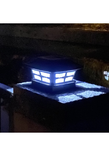 Mufunye Güneş Enerjili 4 İnçlu Antik Bronz Bahçe Direk Lambası - 6-12 Saat Sürekli Aydınlatma, Kolay Kurulum, İki Renk Seçeneği