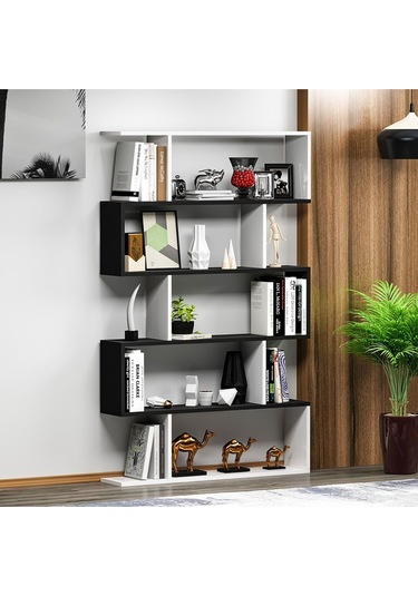 Core-s Kitaplık - Beyaz / Siyah