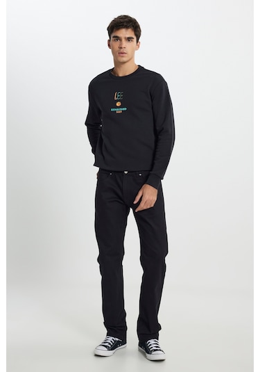 Lee Regular Fit Normal Kesim Bisiklet Yaka Siyah Sweatshirt L242504001 Siyah