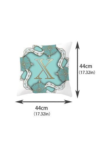 Yastık Kılıfları Alfabe Dekoratif Yastık Kılıfları Harf Çiçekleri Diğer
