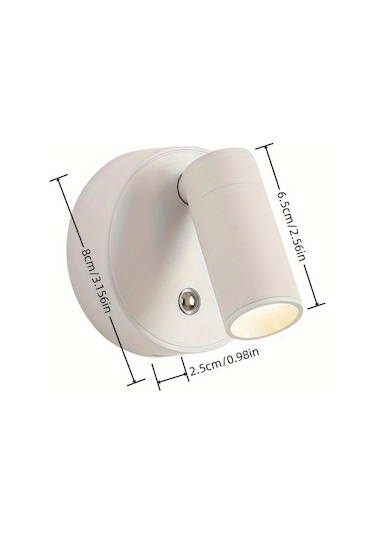 Honeybeeshop Siyah 360 Derece Dönebilen Modern Şarj Edilebilir Manyetik Led Gece Lambası 1 Adet Şarjlı Lityum Pil Dokunmatik Aydınlatma Yatak Odası Başucu Masa Dekor Siyah-