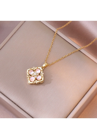 Bayan Kolye: Moda Estetiği Titanyum Çelik Kolye No.284 Çok REnkli