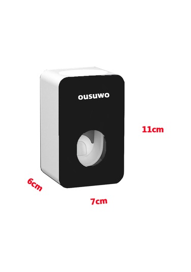 Otomatik Diş Macunu Duvar Asılı Delme Diş Macunu Diş Fırçası Rafı Diş Macunu Rafı Tembel Sıkma Eser Siyah