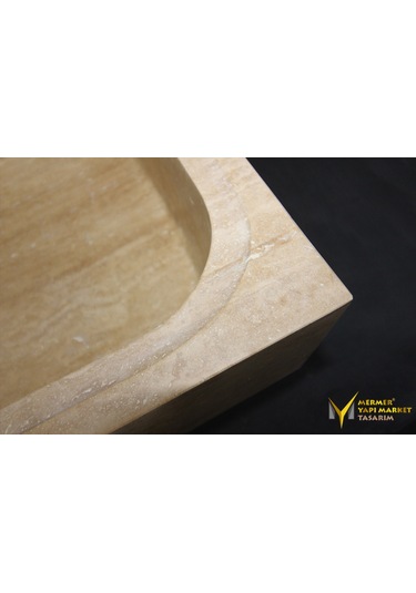 Traverten Sabunluklu Batarya Çıkışlı Eviye