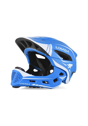Lixada-Çocuklar Ayrılabilir Tam Yüz Kask Çocuk Sporları Yb18542Bl Mavi