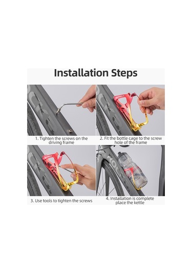 Rockbros Rkl02 Degrade Renk Bisiklet Alüminyum Alaşımlı Su Şişe Kafesi Mtb Yol Bisikleti Şişe Tutucu Raf - Siyah/Kırmızı Kırmızı - Siyah