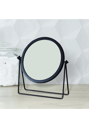 Suntek Metal Dekoratif Ayna 360 Döner Makyaj Aynası Araçları Braket Tipi Siyah