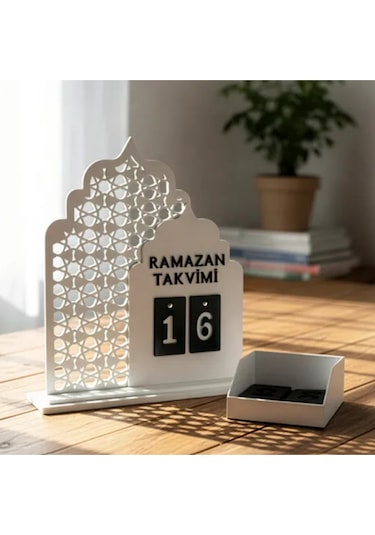 Dekoratif Ramazan Takvimi Masaüstü Gün Değiştirmeli Modern İslami Ev Dekoru