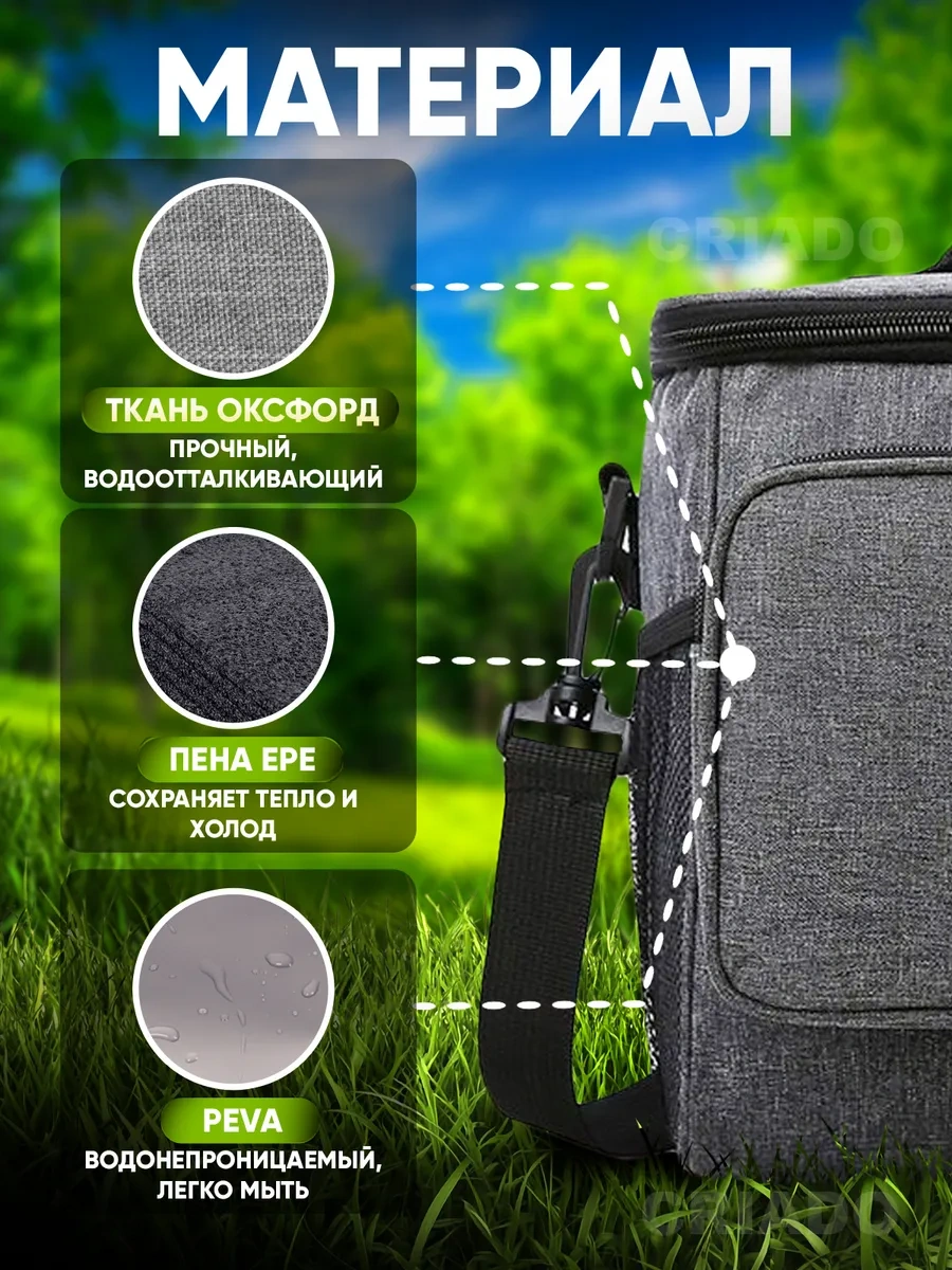 Criado 9 Litre Termal Çanta Buzdolabı 9 L 351030577 Gri