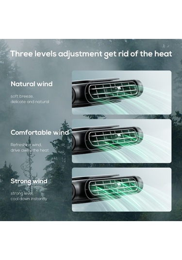 Hallow 3 Rüzgar Hızı İle Usb-Powered Araba Koltuğu Soğutma Vantilatörü Siyah